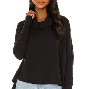 We The Free Black Cowl Neck Sweater